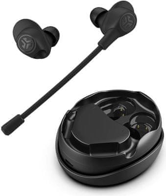 modern vezeték nélküli fejhallgató jlab work buds stílusos tok handsfree hívások minőségi mikrofon újratölthető tokban