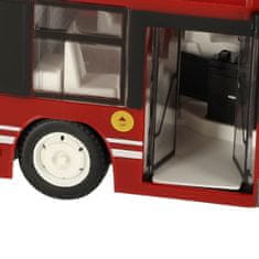 WOWO RC busz távirányítóval és nyíló piros ajtókkal
