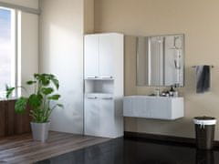 Safako 1K DK fürdőszoba szekrény, matt fehér