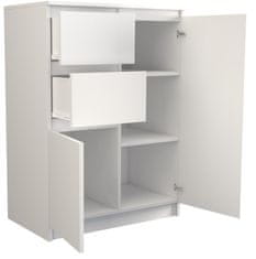 Safako 2D2S fiókos szekrény, fehér