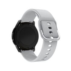 TKG Samsung Galaxy Watch 5 / 5 Pro (40 / 44 / 45 mm) okosóra szíj - Strap - szürke szilikon szíj (szíj szélesség: 20 mm)