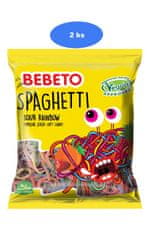 Bebeto  savanyú zselé spagetti Rainbow 80g (akasztható 2 db)