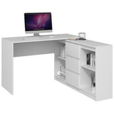 Safako Plus 2D3S íróasztal szekrénnyel, fehér