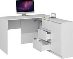 Safako Plus 2D3S íróasztal szekrénnyel, fehér