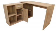 Safako Diegos moduláris íróasztal, tárolókkal, sonoma