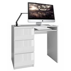 Safako Lima L számítógépasztal, fényes fehér