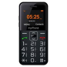 myPhone Halo Easy 5902052866632 Single SIM Fekete Hagyományos telefon