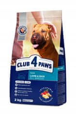 Club4Paws Premium száraz kutyatáp minden fajtának bárányhússal és rizzsel 2 kg