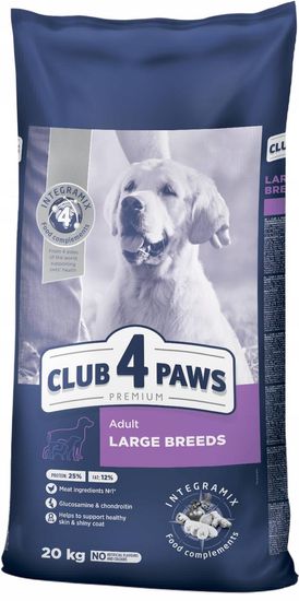 Club4Paws Premium nagytestű kutyák szárazeledele 20 kg