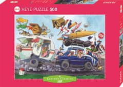 Heye Puzzle Cartoon Classics: Indulás a vakációra! 500 darab