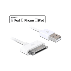 DELOCK Iphone 4 Kabel 30pin -> USB A St/St 1.80m weiß (83169)