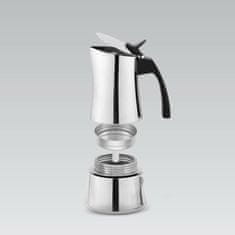 MAESTRO MR-1668-2, Classic, 200 ml, 2 csésze, Rozsdamentes acél, Espresso/Mokka, Ezüst, Kotyogós kávéfőző