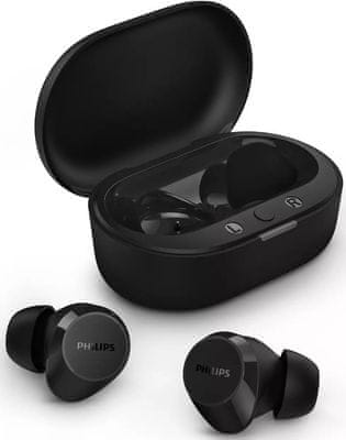 modern vezeték nélküli fejhallgató philips tat1209 stílusos tok hívások handsfree vízállóság újratölthető tokban