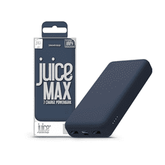 Juice Univerzális hordozható, asztali akkumulátor töltő - ECO MAX Power Bank - 2xUSB + Type-C - 20.000 mAh - kék (JU194839)