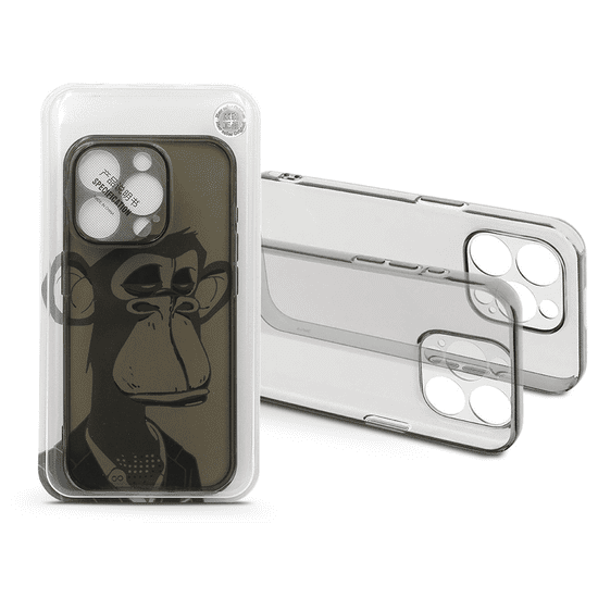 Haffner Apple iPhone 14 Pro Max szilikon hátlap - Gray Monkey - átlátszó (HF241765)
