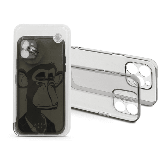 Haffner Apple iPhone 12 szilikon hátlap - Gray Monkey - átlátszó (HF241376)