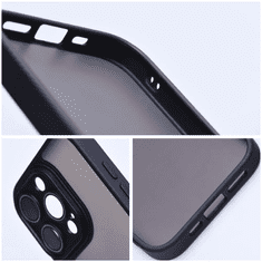 Haffner Apple iPhone 15 Plus hátlap kameravédő peremmel, lencsevédő üveggel - Variete - fekete (HF240072)