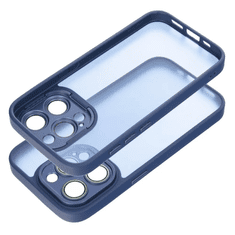 Haffner Apple iPhone 15 hátlap kameravédő peremmel, lencsevédő üveggel - Variete - sötétkék (HF240041)