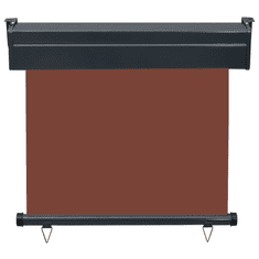 Vidaxl barna oldalsó napellenző erkélyre 85 x 250 cm (48411)