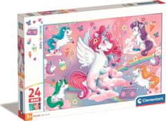 Clementoni Puzzle Happy unicorns MAXI 24 db