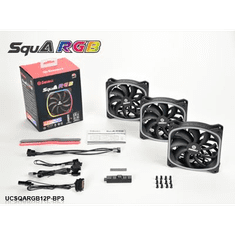 Enermax SquA RGB hűtő ventilátor 12cm 3db (UCSQARGB12P-BP3) (UCSQARGB12P-BP3)