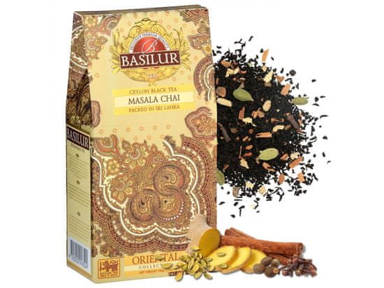 sarcia.eu BASILUR Masala Chai - Fekete, laza levelű Ceylon tea természetes fűszeraromával, 100 g