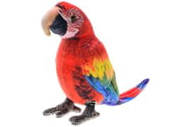 Ara papagáj plüss 20 cm piros álló