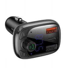 BASEUS Bluetooth FM Transmiter S13 T-shaped, fekete (CCMT000101)