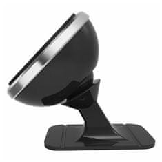 BASEUS Műszerfalra rögzíthető univerzális mágneses autós telefontartó, 360 fokos, ezüst (SUCX140012)