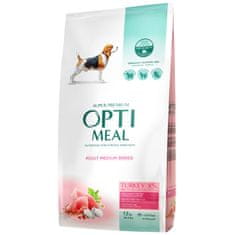 OptiMeal száraz kutyatáp közepes fajtáknak pulykával 12 kg