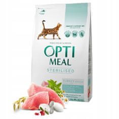 OptiMeal szárazeledel sterilizált macskáknak pulykával és zabbal 4 kg