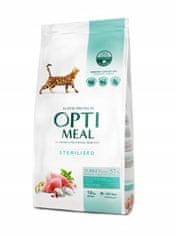 OptiMeal szárazeledel sterilizált macskáknak pulykával és zabbal 10 kg