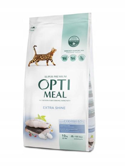OptiMeal száraz macskaeledel tőkehallal 10 kg
