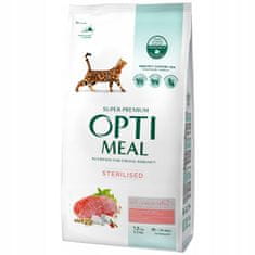 OptiMeal szárazeledel sterilizált macskáknak marhahússal és cirokkal 1,5 kg