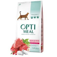 OptiMeal  száraz macskaeledel borjúhússal 10 kg