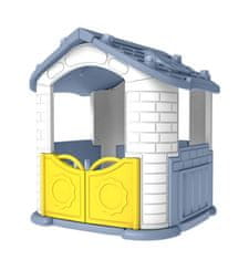 RAMIZ 3 az 1 - ben fehér - kék műanyag kerti ház gyerekeknek csúszdával