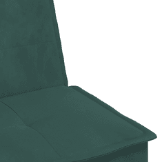 Vidaxl sötétzöld L-alakú bársony kanapéágy 255x140x70 cm (3157262)