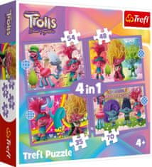 Trefl Puzzle Trolls 3: Colorful Adventure 4 az 1-ben (35,48,54,70 darab)