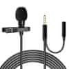 Techsuit nagy teljesítményű lavalier / mikrofon 3,5mm jackkel - Fekete