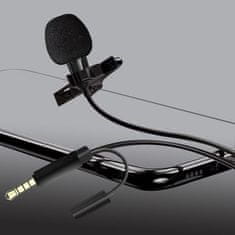 Techsuit Techsuit nagy teljesítményű lavalier / mikrofon 3,5mm jackkel - Fekete