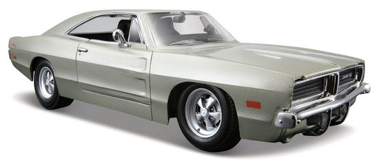 Maisto Ezüst Dodge Charger R/T 1969 modell 1:25