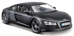 Maisto Matt fekete Audi R8 modell 1:24