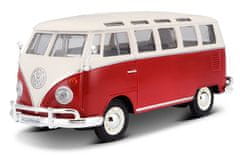 Maisto Fehér/piros Volkswagen Van Samba modell 1:25