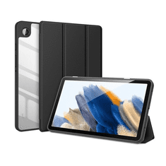 Dux Ducis Samsung Galaxy Tab A9 (8.7) SM-X110 / X115, mappa tok, Trifold, légpárnás sarok, közepesen ütésálló, átlátszó hátlap, Toby, fekete (RS150507)