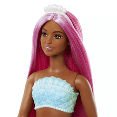 Mattel Barbie Dreamtopia: Színes hajú sellő baba narancssárga uszonnyal (HRR02 / HRR04) (HRR04)