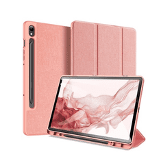 Dux Ducis Samsung Galaxy Tab S9 11.0 SM-X710 / X716B, mappa tok, Trifold, S Pen tartóval, Domo, rózsaszín (RS147037)