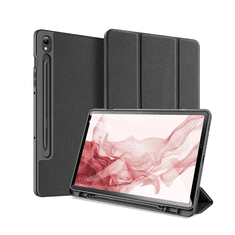 Dux Ducis Samsung Galaxy Tab S9 11.0 SM-X710 / X716B, mappa tok, Trifold, S Pen tartóval, Domo, fekete (RS147036)