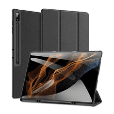 Dux Ducis Samsung Galaxy Tab S9 Ultra 14.6 SM-X910 / X916B, mappa tok, Trifold, S Pen tartóval, Domo, fekete (RS147076)