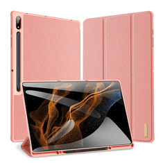 Dux Ducis Samsung Galaxy Tab S8 Ultra 14.6 SM-X900 / X906, mappa tok, Trifold, S Pen tartóval, Domo, rózsaszín (112784)