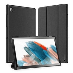 Dux Ducis Samsung Galaxy Tab A8 10.5 (2021) SM-X200 / X205, mappa tok, Trifold, Domo, fekete (110727)